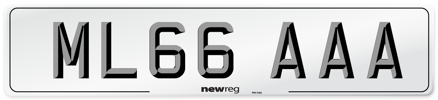 ML66 AAA Number Plate from New Reg